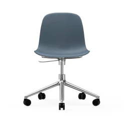 Form chair swivel 5W kontorsstol, blå, aluminium hjul^Normann Copenhagen