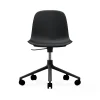 Form chair swivel 5W kontorsstol, svart, svart aluminium, hjul^Normann Copenhagen Best