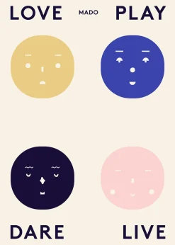 Four Feelings poster, 50x70 cm^Paper Collective New