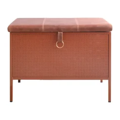 Bänkar-Maze Frank förvaringsbänk, Cinnamon-vintage cognac