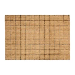 Jutemattor-Dixie Freja jutematta rutig 160x230 cm, Natural-dark grey