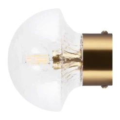 Läslampor|Vägglampor-Globen Lighting Fungo plafond Ø16 cm, Klar-borstad mässing