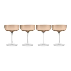 Champagneglas-Blomus Fuumi champagneglas Coupe 28 cl 4-pack, Coffee-Klar