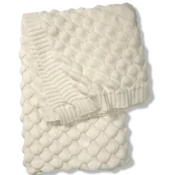 Bomullsplädar & Bomullsfiltar-Classic Collection Gems pläd 130x170 cm, Vit