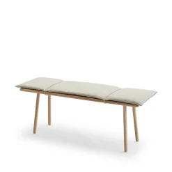 Bänkar-Fritz Hansen Georg bänk, Ek obehandlad-inkl. beige dyna