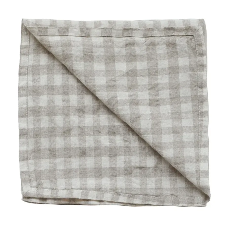 Gingham rutig kökshandduk 70x50 cm, Natural^Tell Me More Discount