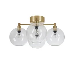 Plafonder-Belid Gloria plafond, mässing, klarglas