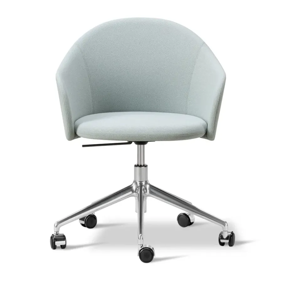 Gomo Armchair kontorsstol swivel base 5-star, Mylla 811-polerad aluminium^Fredericia Furniture