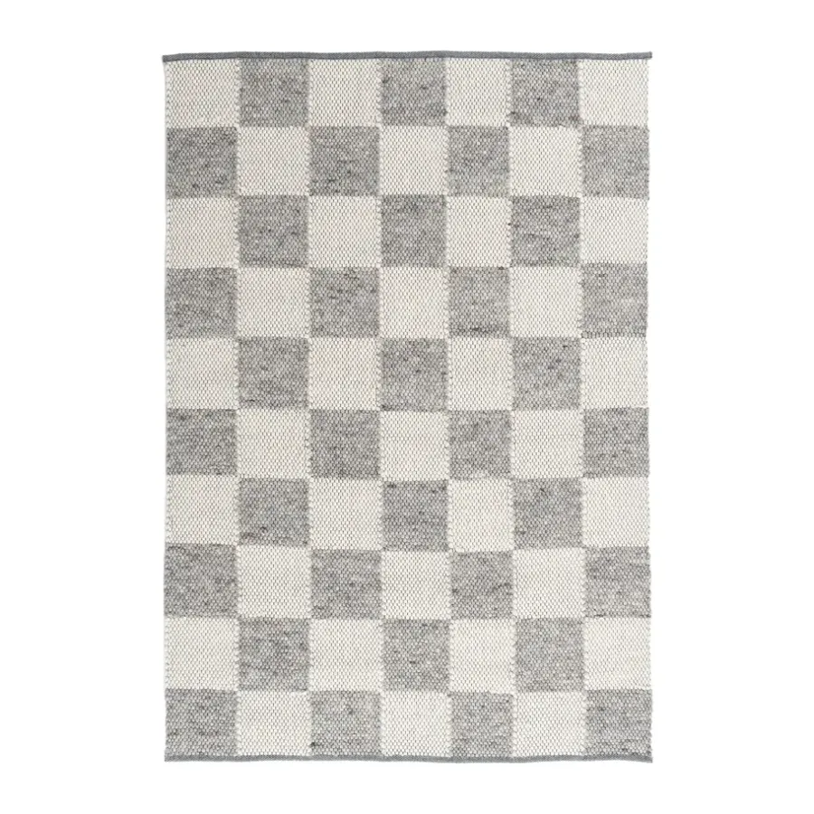 Jutemattor-Tisca Gotland Design matta Special Edition, Silver-white nr. 2418, 200x300 cm