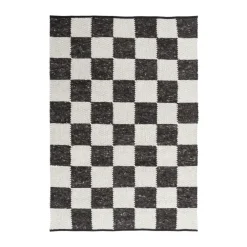 Jutemattor-Tisca Gotland Design matta Special Edition, Anthracite-white nr. 2428, 140x200 cm