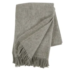 Ullplädar & Ullfiltar-Klippan Yllefabrik Gotland ullpläd 130x200 cm, Naturgrå