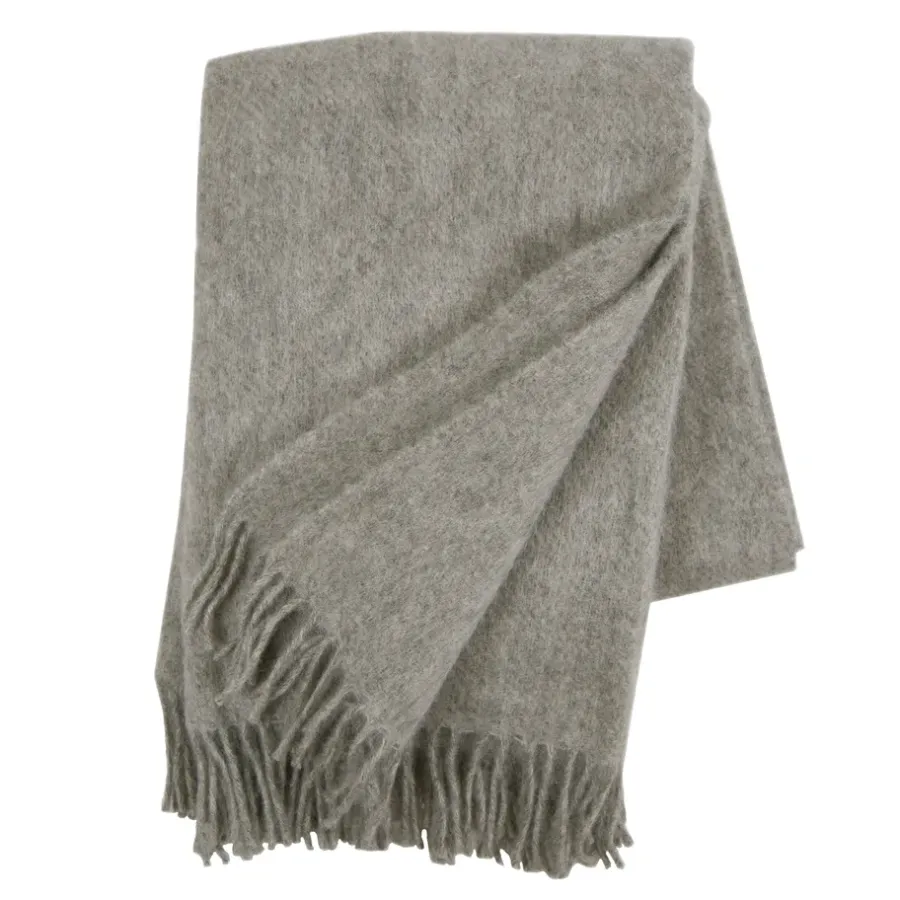 Ullplädar & Ullfiltar-Klippan Yllefabrik Gotland ullpläd 130x200 cm, Naturgrå