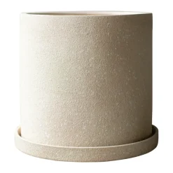 Grow kruka Ø30 cm med fat, Creme structure^DBKD New