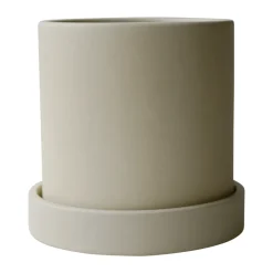 Trädgårdsdetaljer & Tillbehör·Utekrukor|Utekrukor-DBKD Grow kruka Ø10 cm med fat, Sandy creme