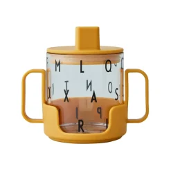 Barnmuggar|Plastmuggar-Design Letters Grow with your cup kopp, Mustard