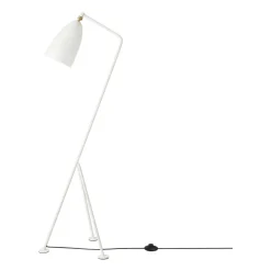 Läslampor|Golvlampor-GUBI Gräshoppa golvlampa blank, Alabaster white
