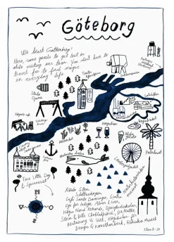 Göteborg poster, 50x70 cm^Fine Little Day Clearance