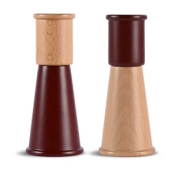 Saltkar & Pepparkar-Sagaform Gurken salt- och pepparkvarn liten 2 delar, Röd-brun