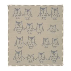 Barnfiltar|Barnfiltar-Klippan Yllefabrik Hand in hand snuttefilt 34x40 cm, Greige