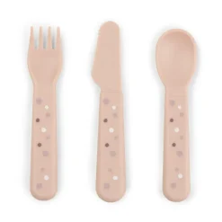 Barnbestick-Done by deer Happy Dots foodie bestickset 3 delar, Powder