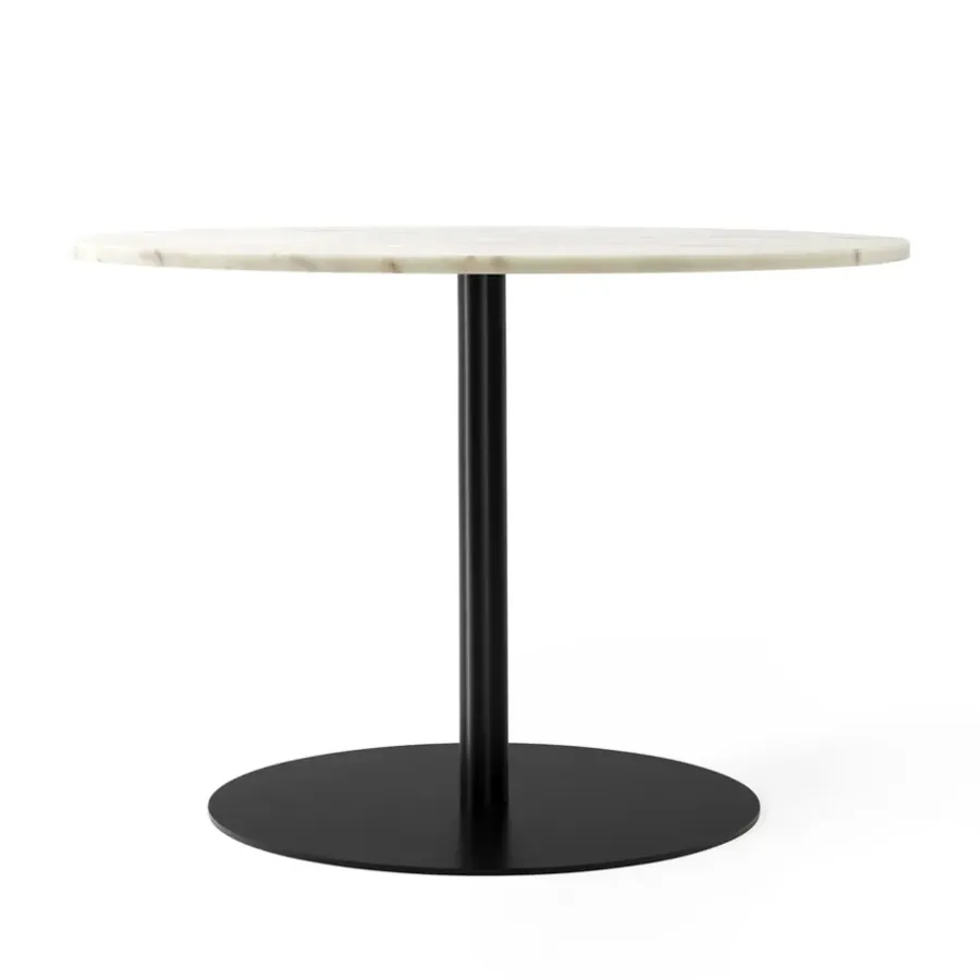 Harbour Column matbord, marble offwhite, ø105 cm, svart stativ^Audo Copenhagen Online