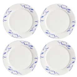 Assietter-Scandi Living Havspil assiett 21 cm 4-pack, blå-vit