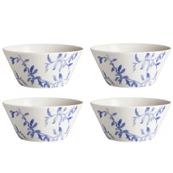 Havspil frukostskål 60 cl 4-pack, blå-vit^Scandi Living Online