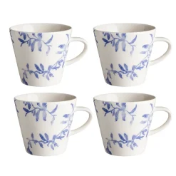 Kaffekoppar-Scandi Living Havspil mugg 30 cl 4-pack, blå-vit
