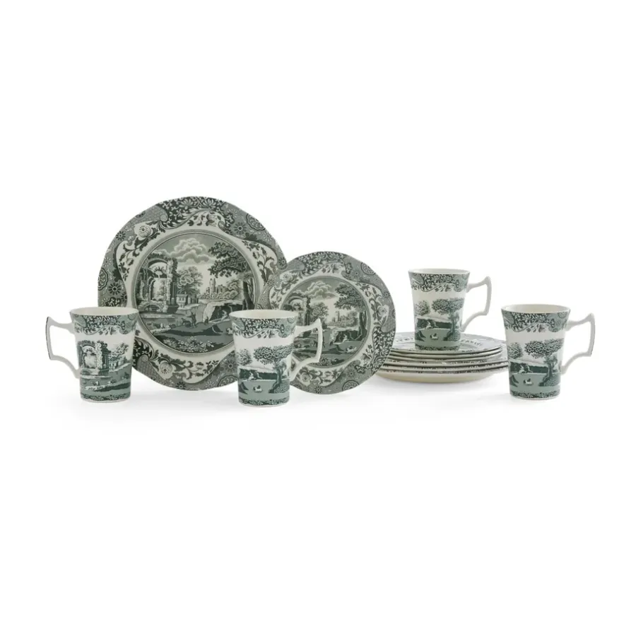 Heritage Green Italian servisset, Grön, 12 delar^Spode Outlet