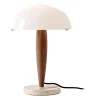 Herman SHY3 bordslampa, walnut & cream marble, textilsladd^&Tradition New