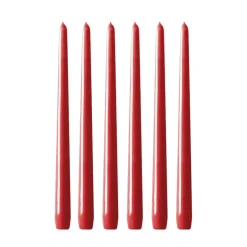 Ljus-Hilke Collection Herrgårdsljus 30 cm 6-pack, Röda glans