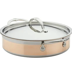 Traktörpannor & Sauteuser-Hestan Copperbond traktörpanna med lock, 3,3 l