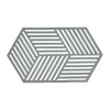 Grytunderlägg-Zone Denmark Hexagon grytunderlägg stor, Cool Grey