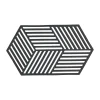 Grytunderlägg-Zone Denmark Hexagon grytunderlägg stor, Black
