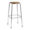 Barstolar-Fritz Hansen High Dot barpall, Wild läder walnut-krom