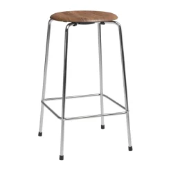 Barstolar-Fritz Hansen High Dot counter stool 4 ben, Valnöt-krom