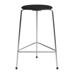 Barstolar-Fritz Hansen High Dot counter stool 3 ben, Svart ask-krom