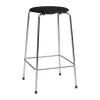 Barstolar-Fritz Hansen High Dot counter stool 4 ben, Svart ask-krom