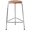 Barstolar-Fritz Hansen High Dot pall läder, Walnut