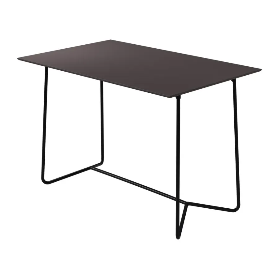 High Tech bord, Charcoal kompakt laminat-svart stativ, 110x70 cm^Grythyttan Stålmöbler Online