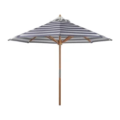 Hisshult parasoll Ø270 cm, Blue stripe-teak^1898 Clearance