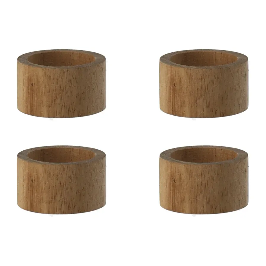 Servettringar & Servettställ-Scandi Living Hollow servettring Ø5 cm 4-pack, Akacia