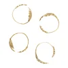 Holly leaf servettring Ø5,3 cm 4-pack, Brass^Ferm Living Best
