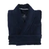 Morgonrockar & Badrockar-Lexington Hotel Velour morgonrock M, Dress Blue
