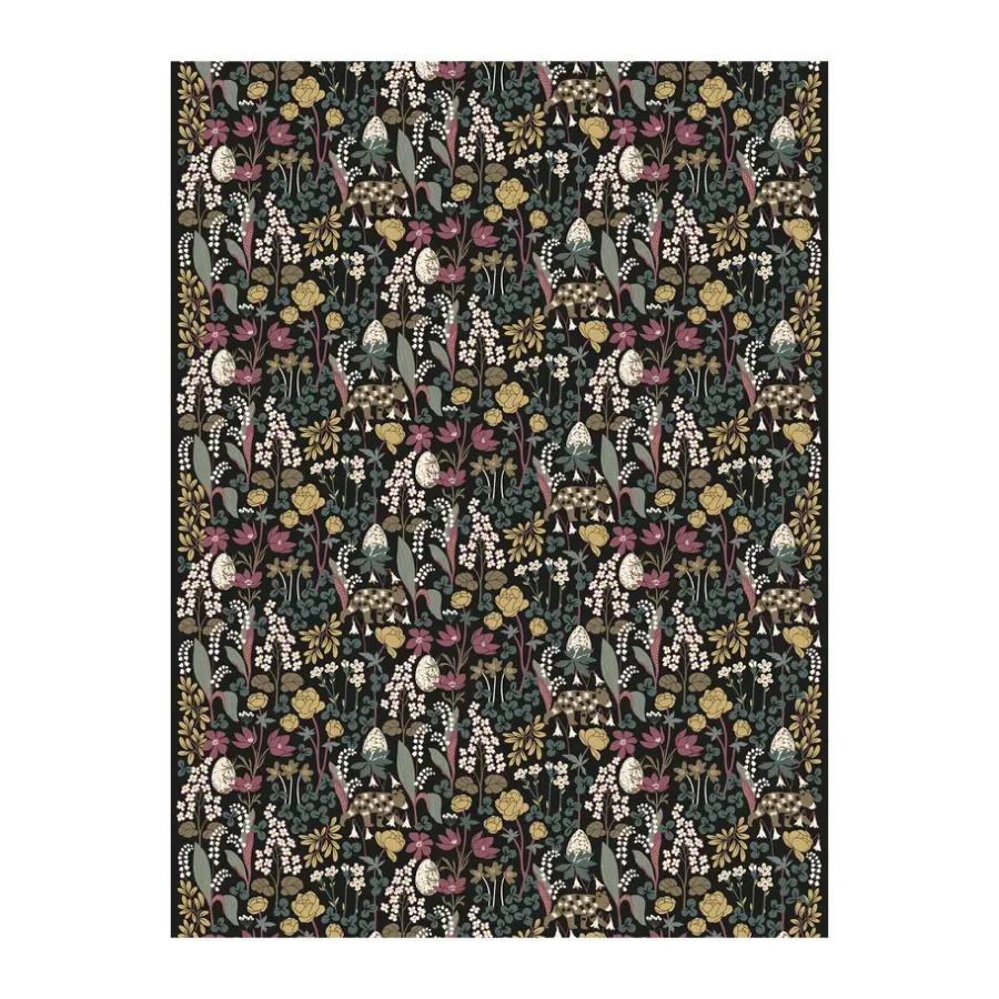 Tyger & Metervaror-Arvidssons Textil Här sover ingen björn tyg, Mörkgrön