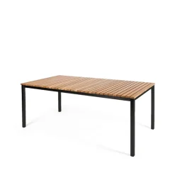 Häringe matbord, Teak, large, svart stålstativ^Skargaarden Discount