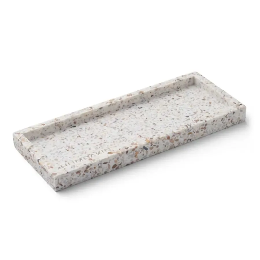 Terrazzo bricka 10x25 cm, White-brown^Humdakin