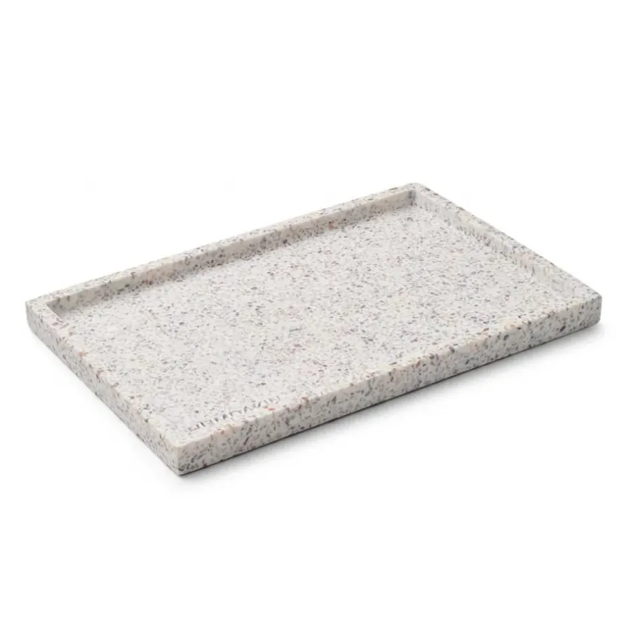 Terrazzo bricka 30x20 cm, White-brown^Humdakin Clearance