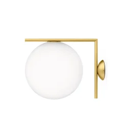 IC lights C/W1 vägglampa, Borstad mässing-opal^Flos Online