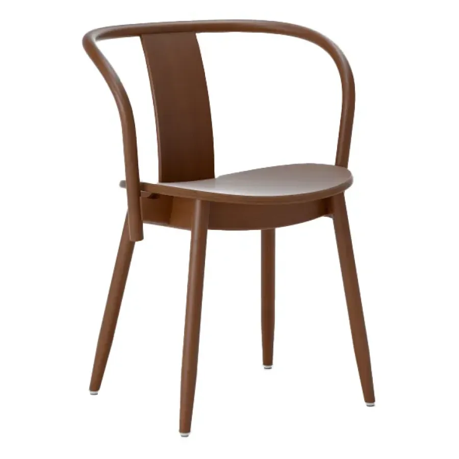 Stolar-Massproductions Icha stol, Valnötsbetsad bok